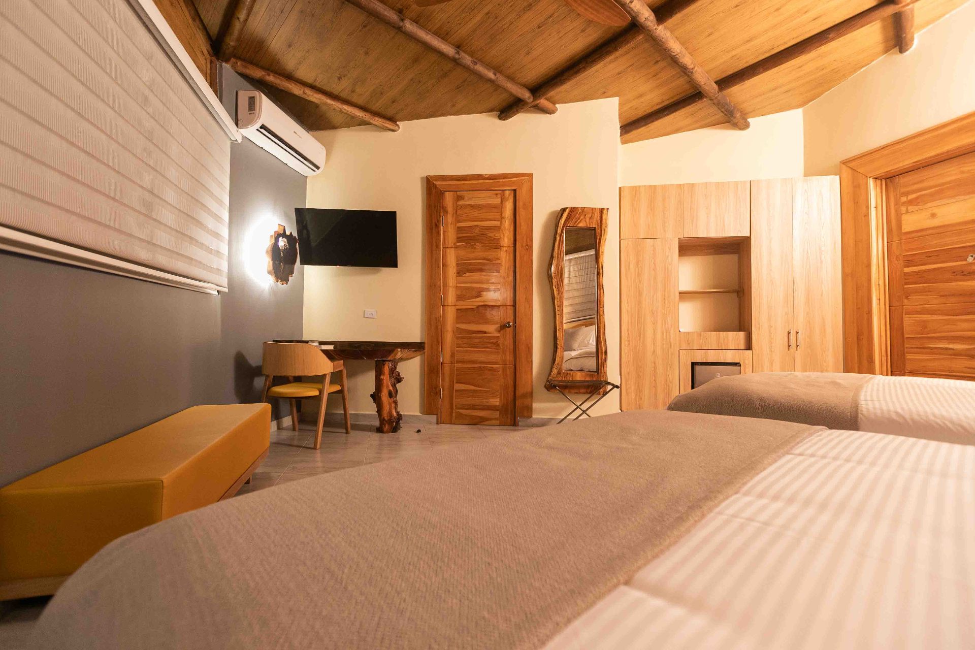 Family room panoramic view at Marahuaco Beach House beach hotel Colombia