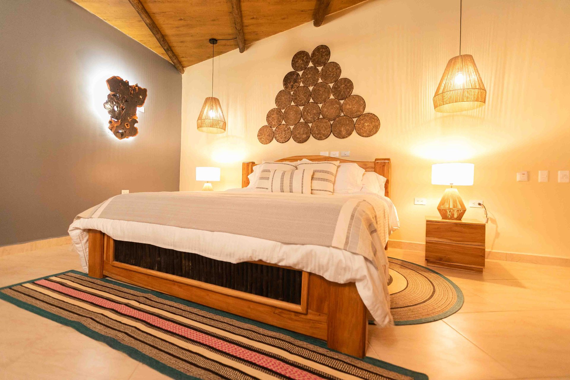 Deluxe Suite with smart TV and solid wood desk at Marahuaco Beach House Cartagena